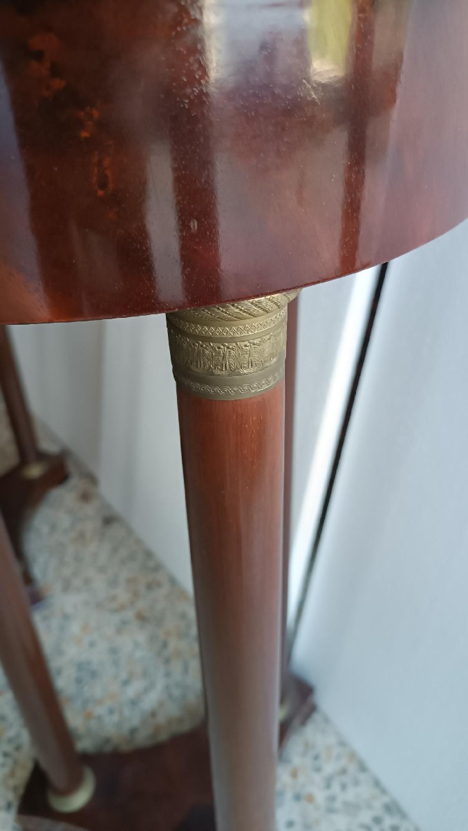 Coppia tavolini gueridon in mogano stile impero-photo-3