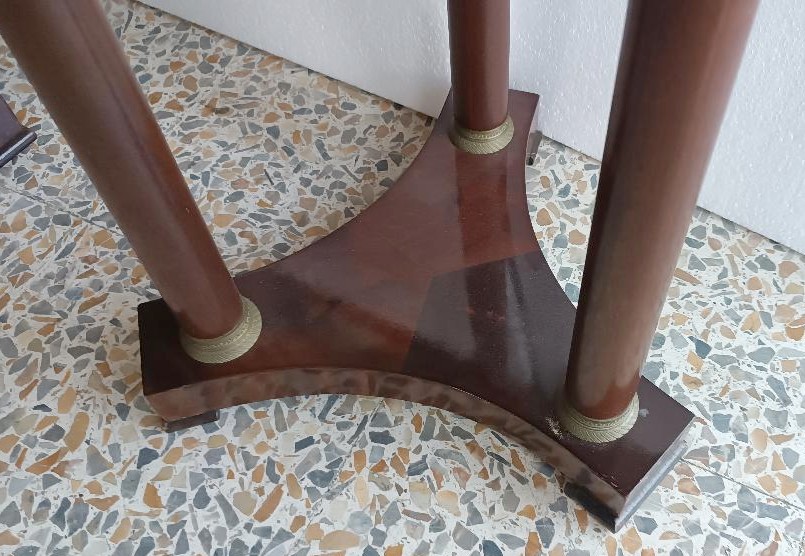 Coppia tavolini gueridon in mogano stile impero-photo-4