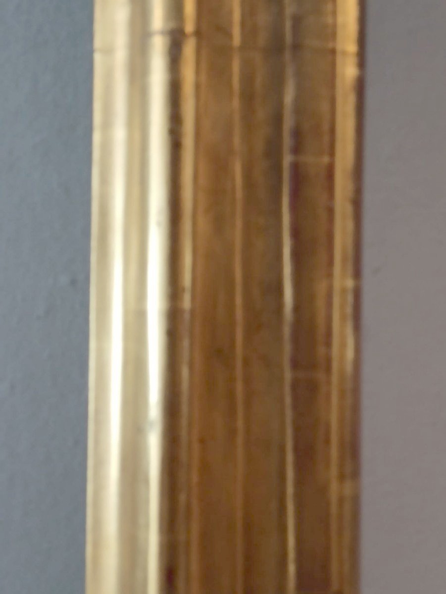 Grande specchiera in legno dorato seconda meta' XVIII secolo Italia-photo-2