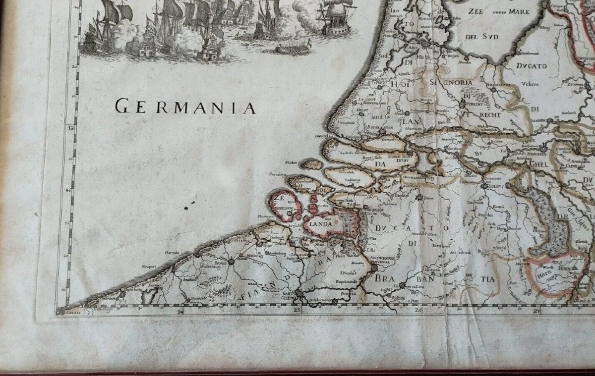 Mappa 1672 Province Dei Paesi Bassi De Rossi /Sanson Originale Antica-photo-4