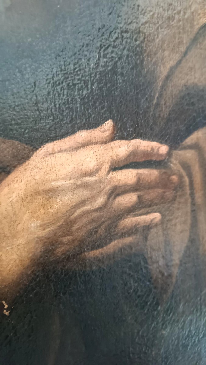 Dipinto antico olio su tela -San Francesco Di Paola -Antonio Cifrondi ( 1656-1730 )-photo-5