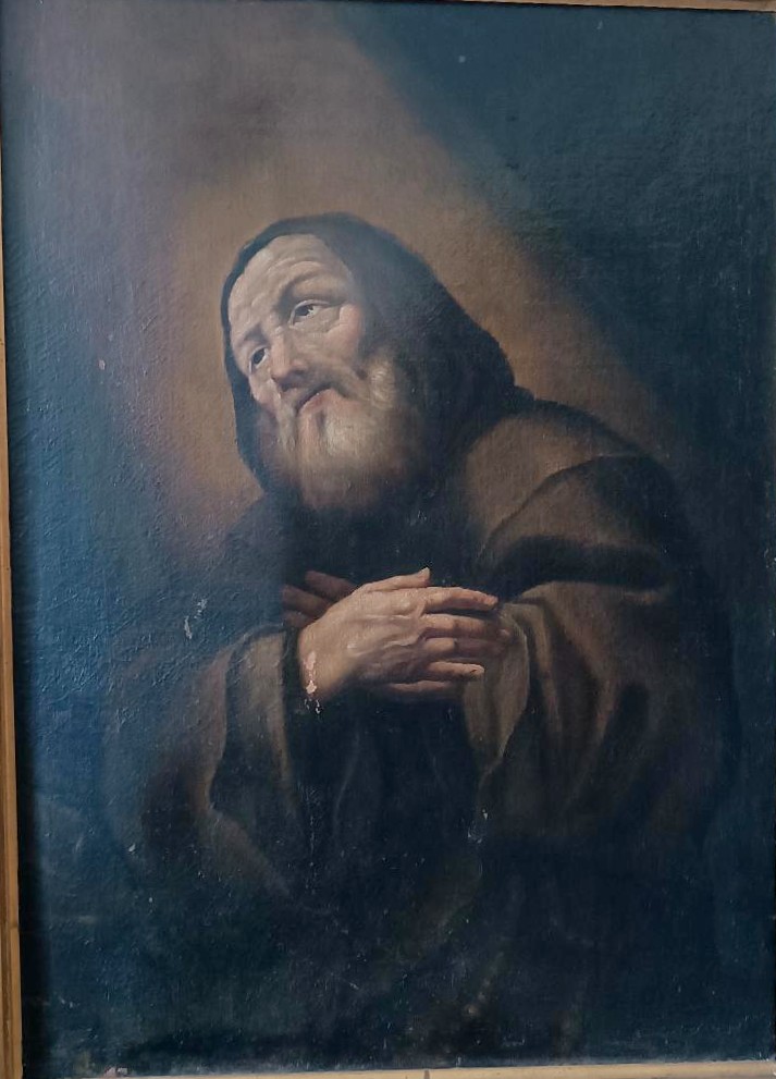 Dipinto antico olio su tela -San Francesco Di Paola -Antonio Cifrondi ( 1656-1730 )-photo-8