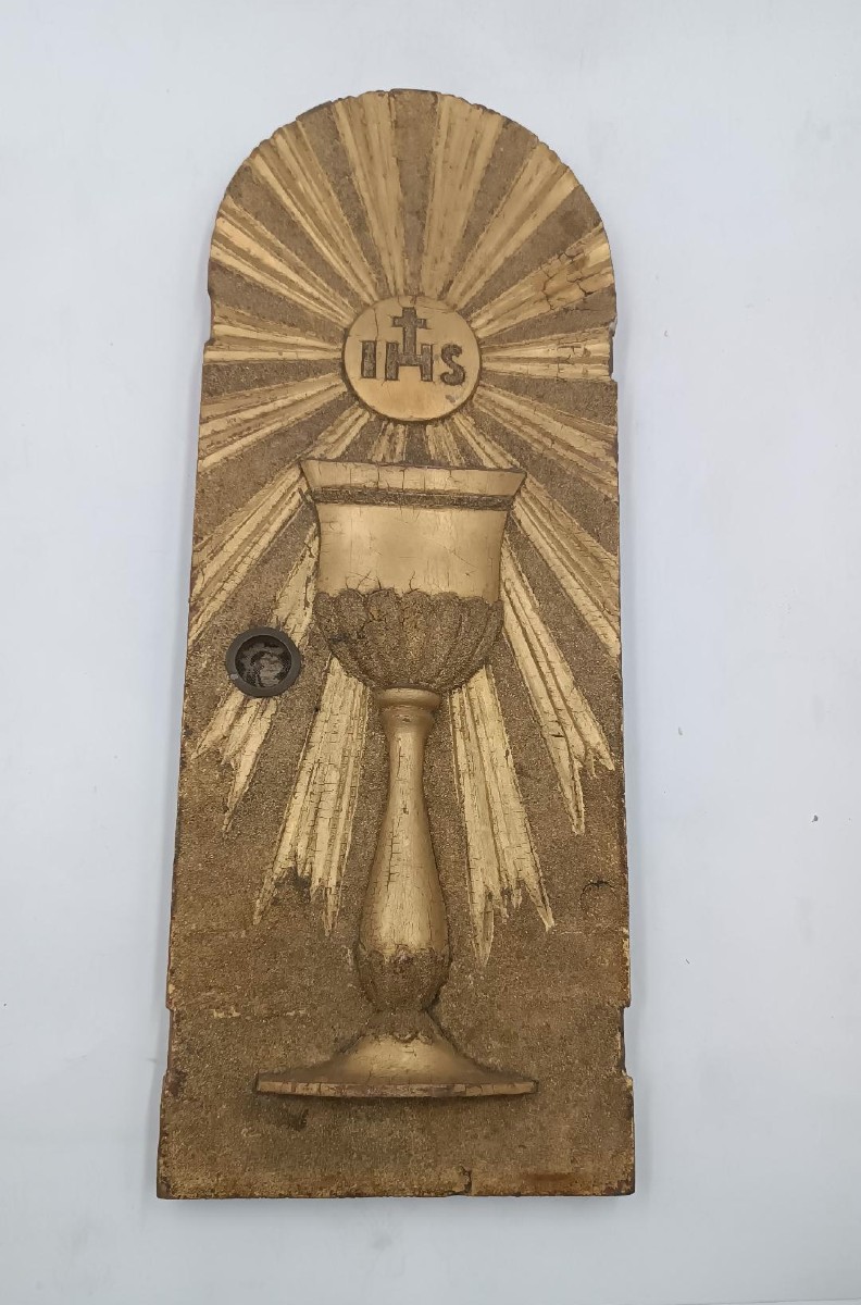 Antico Portale tabernacolo ,ciborio , in legno dorato