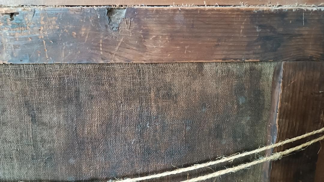 Antico dipinto olio su tela ,cherubini ,scuola italiana XVIII secolo-photo-7