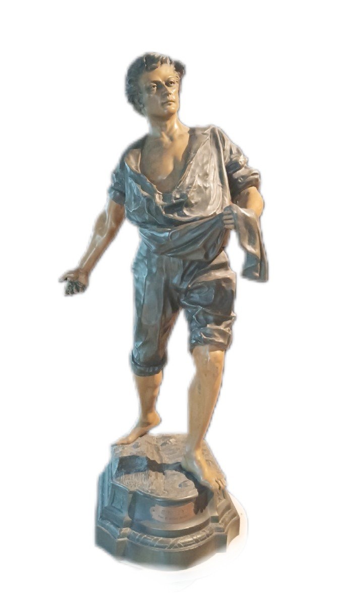  SCULTURA ALLEGORIA DELL'AGRICOLTURA F.TA F. MILLIOT H.103 CM