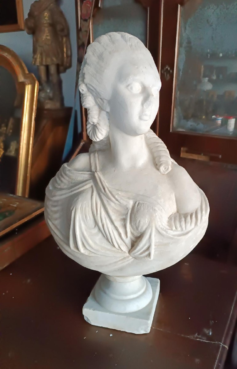 scultura marmo busto Madame du barry XIX secolo scuola italiana-photo-2