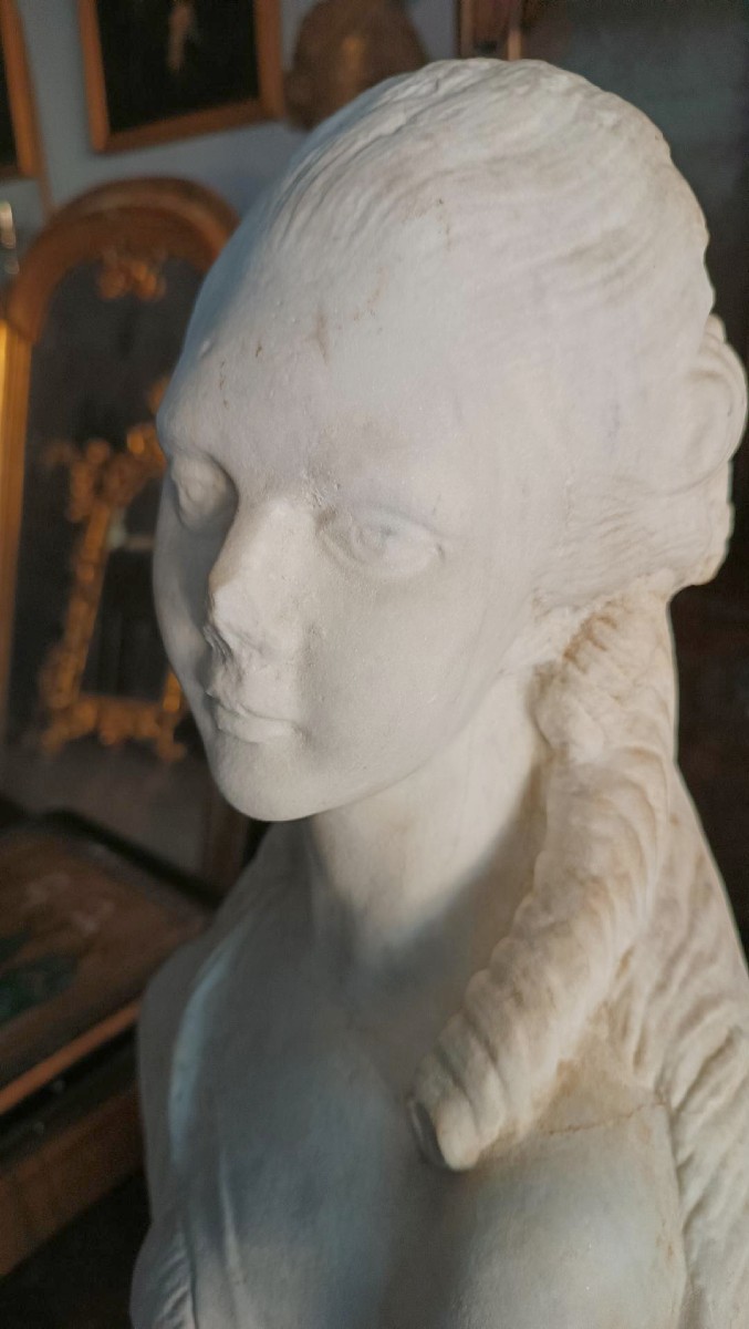 scultura marmo busto Madame du barry XIX secolo scuola italiana-photo-3