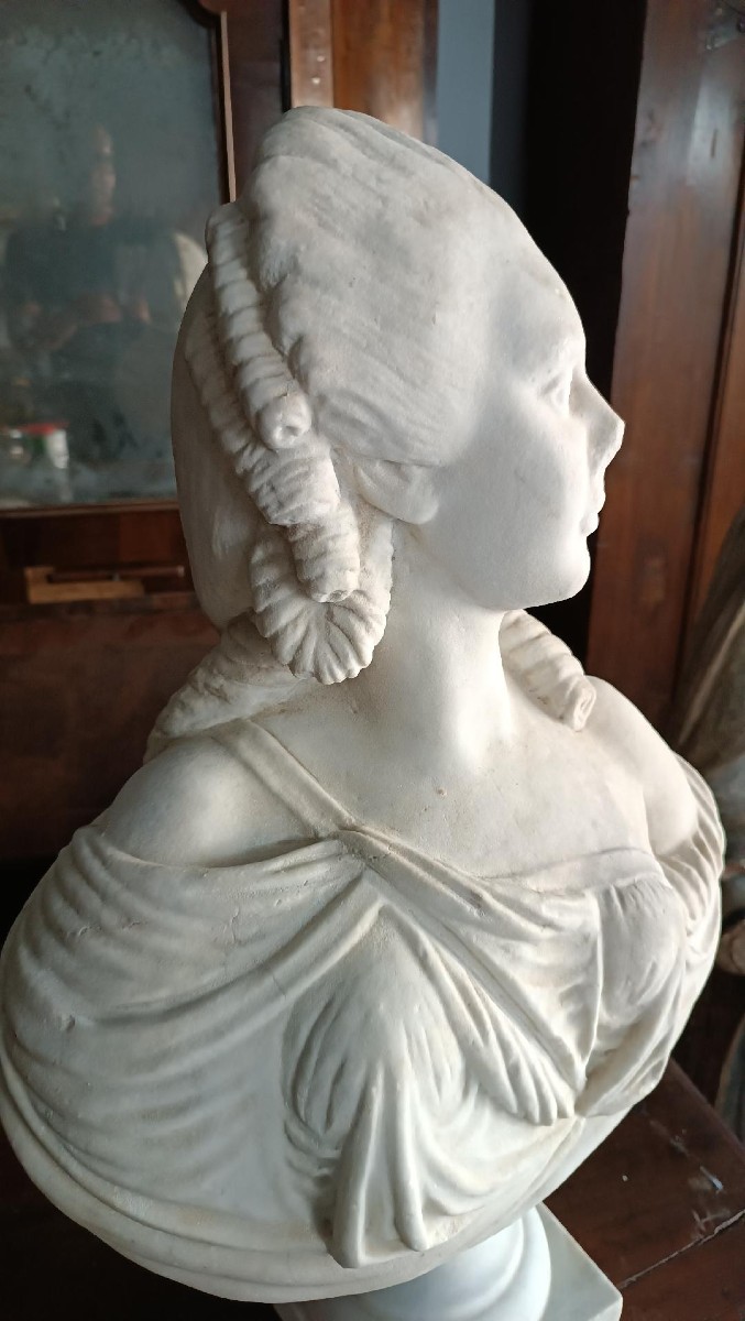 scultura marmo busto Madame du barry XIX secolo scuola italiana-photo-4