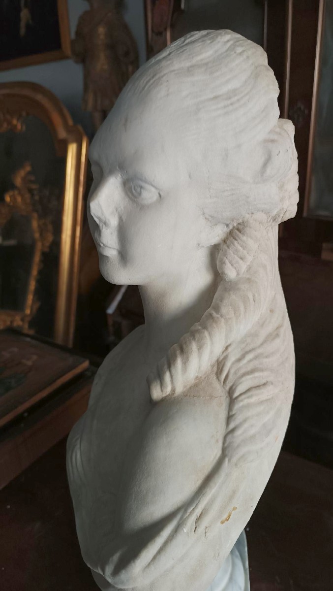 scultura marmo busto Madame du barry XIX secolo scuola italiana-photo-1