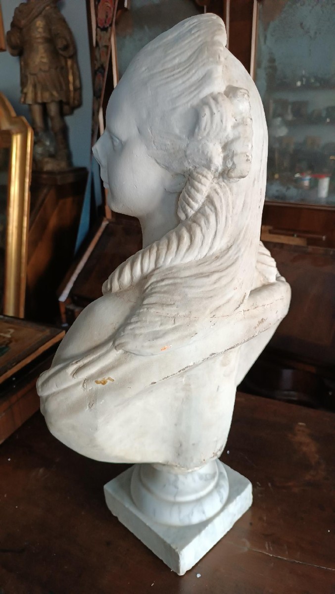 scultura marmo busto Madame du barry XIX secolo scuola italiana-photo-2