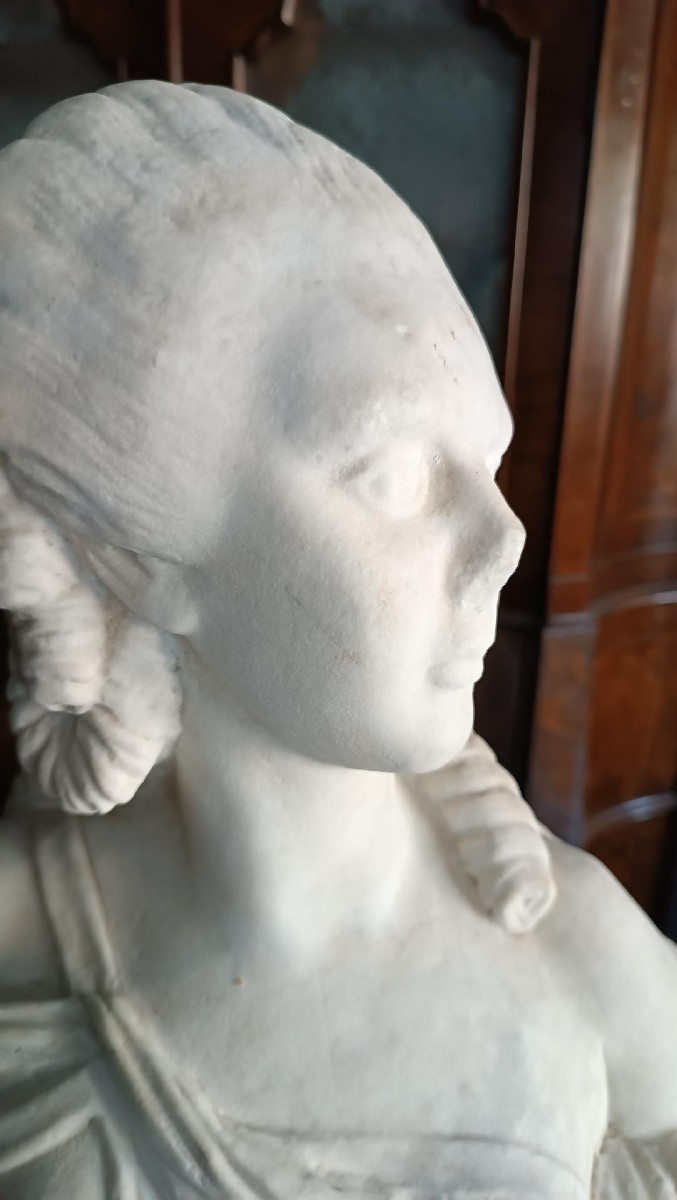 scultura marmo busto Madame du barry XIX secolo scuola italiana-photo-5