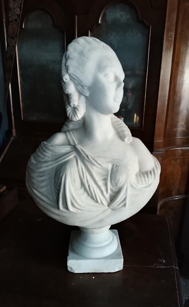 scultura marmo busto Madame du barry XIX secolo scuola italiana-photo-6