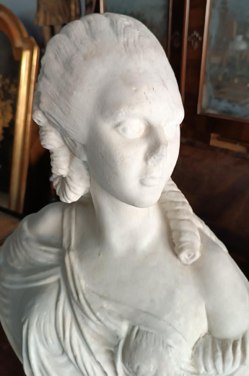 scultura marmo busto Madame du barry XIX secolo scuola italiana-photo-7
