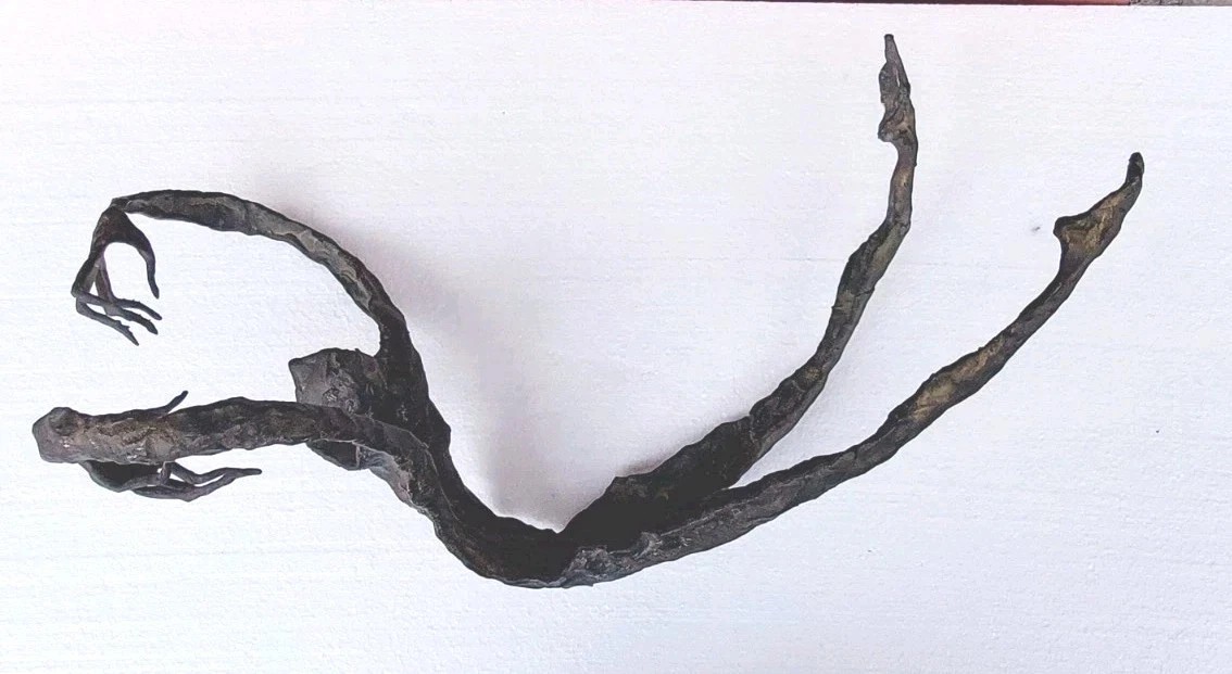  GRANDE SCULTURA IN BRONZO ASTRATTA FIGURA PLASTICA ANNI 70-photo-3
