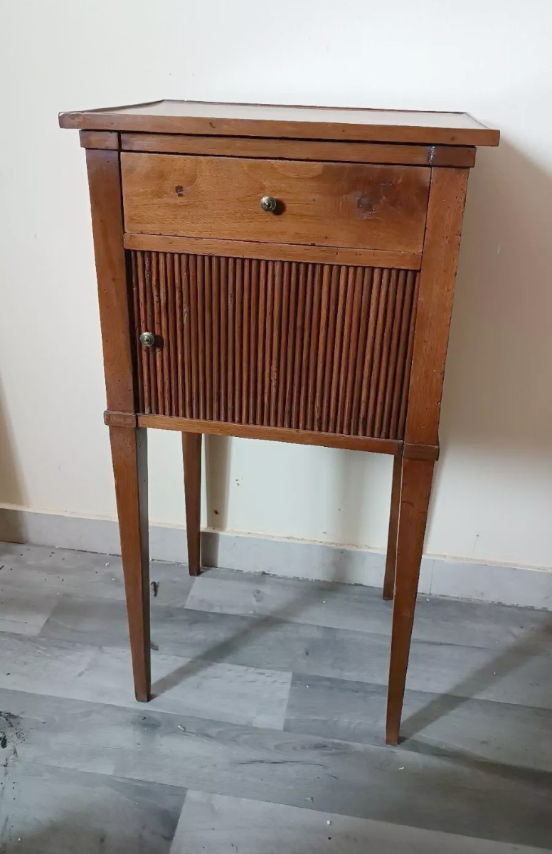 COMODINO A SERRANDINA ANTICO STILE DIRETTORIO EPOCA PRIMI 800 ITALIA-photo-2