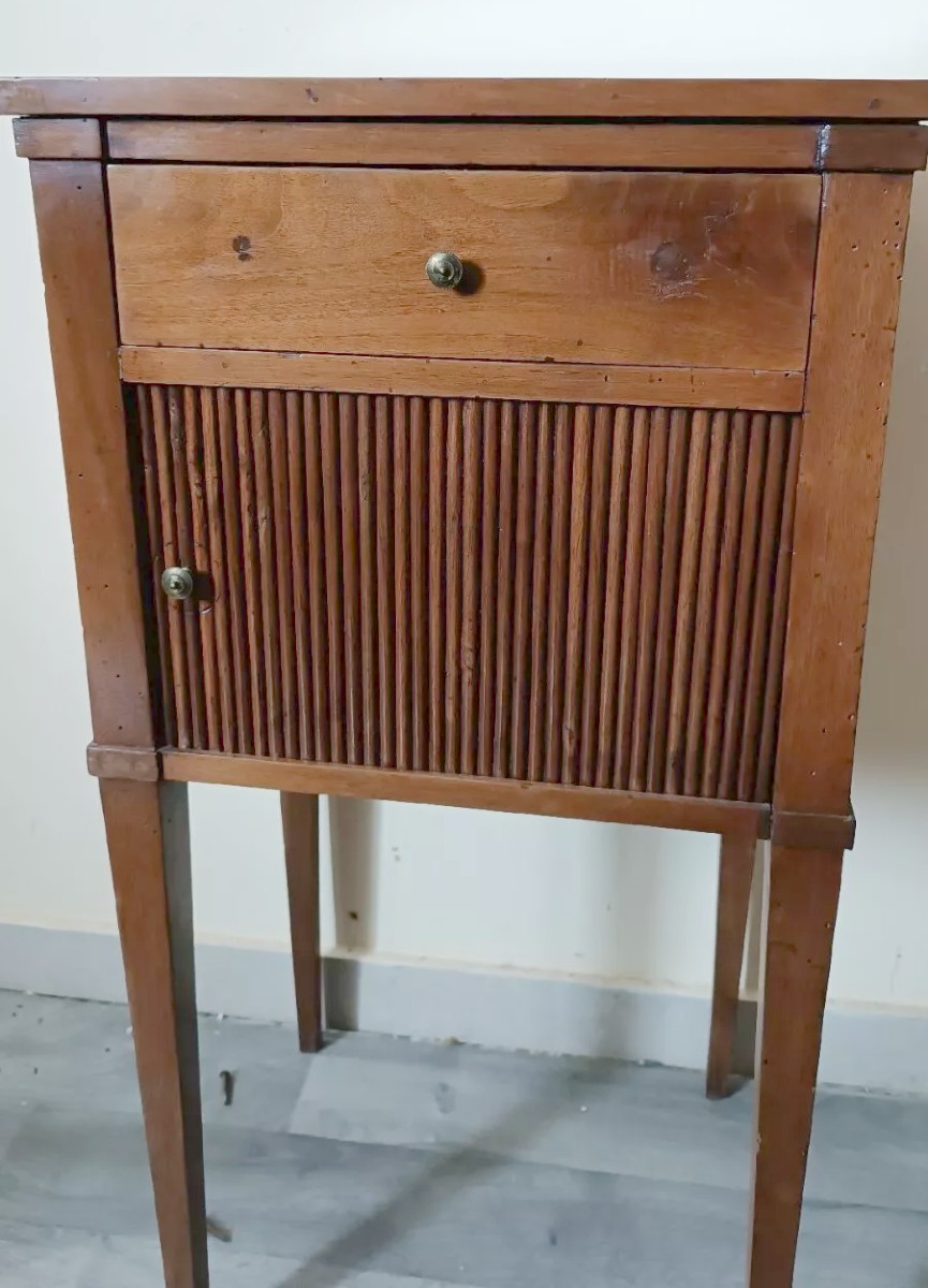 COMODINO A SERRANDINA ANTICO STILE DIRETTORIO EPOCA PRIMI 800 ITALIA-photo-3