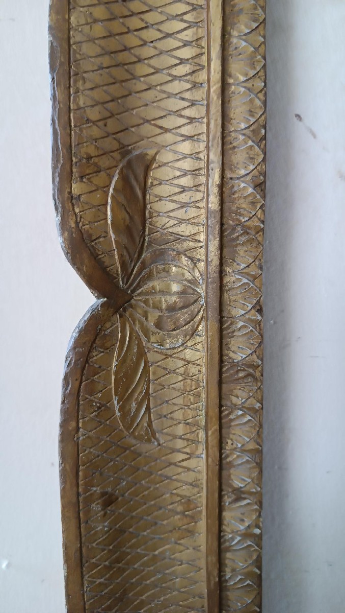 cornice antica a guantiera PRIMA META' XIX SECOLO NAPOLI- LEGNO DORATO-photo-1