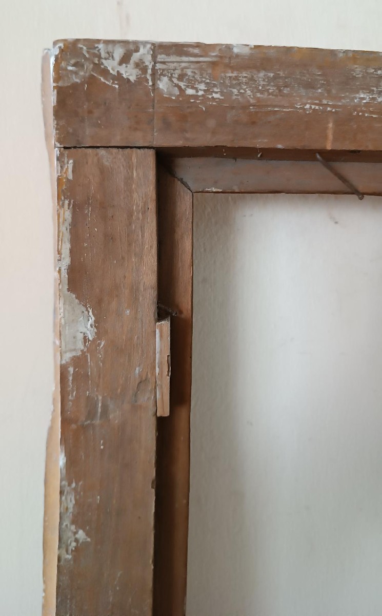 cornice antica a guantiera PRIMA META' XIX SECOLO NAPOLI- LEGNO DORATO-photo-6