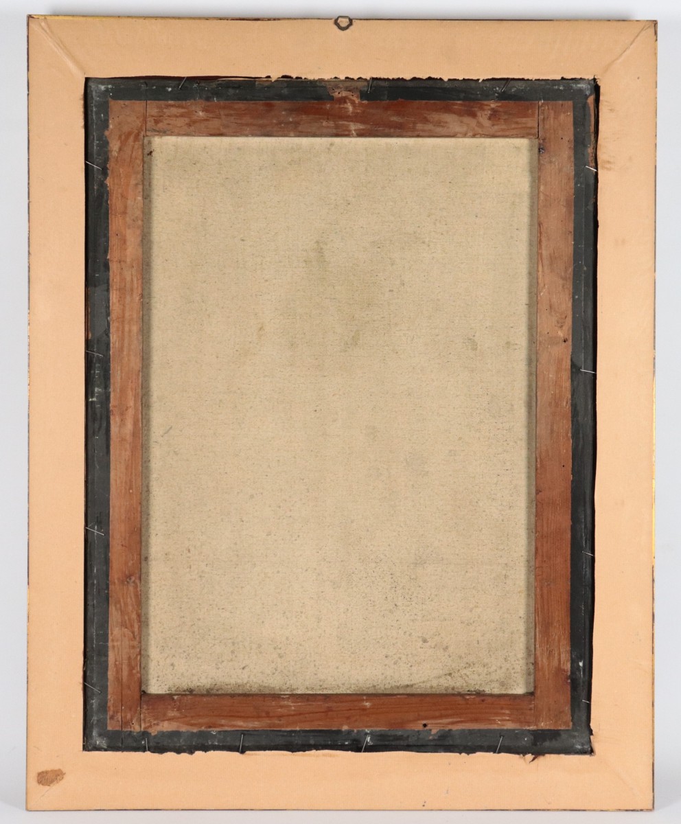 Dipinto olio su tela XVIII secolo ritrattoi femminile-photo-3