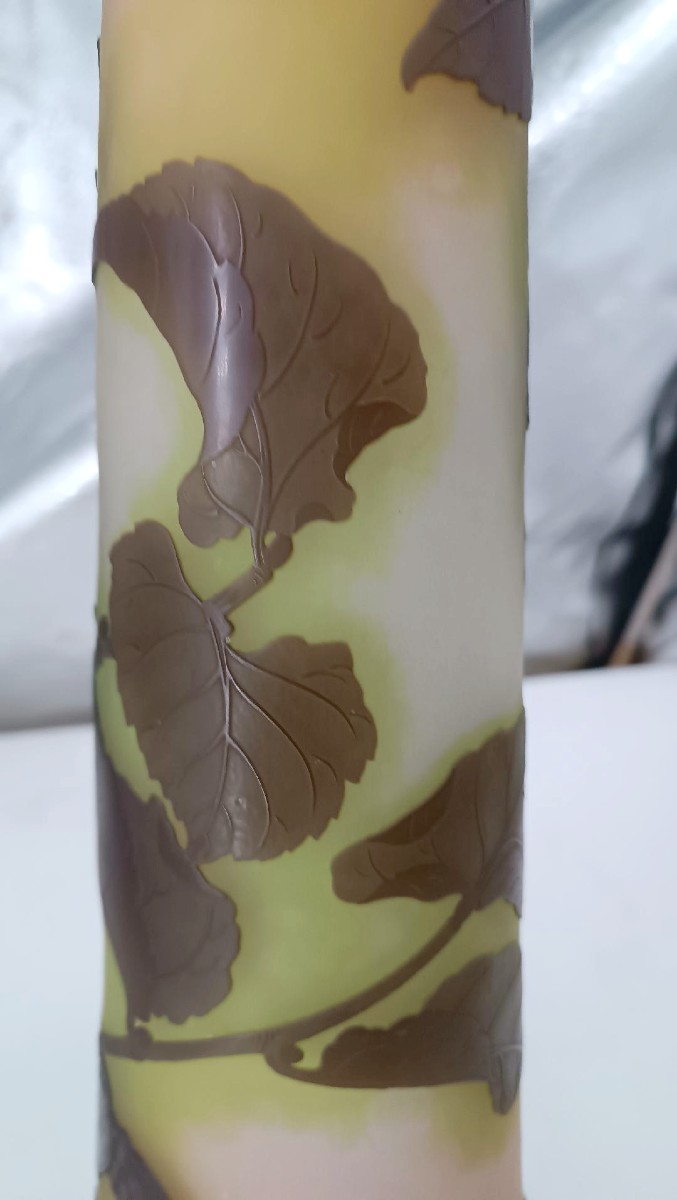 Vaso Galle' cameo Nancy Francia con stella primo ventennio del xx secolo h. 47 c-photo-5