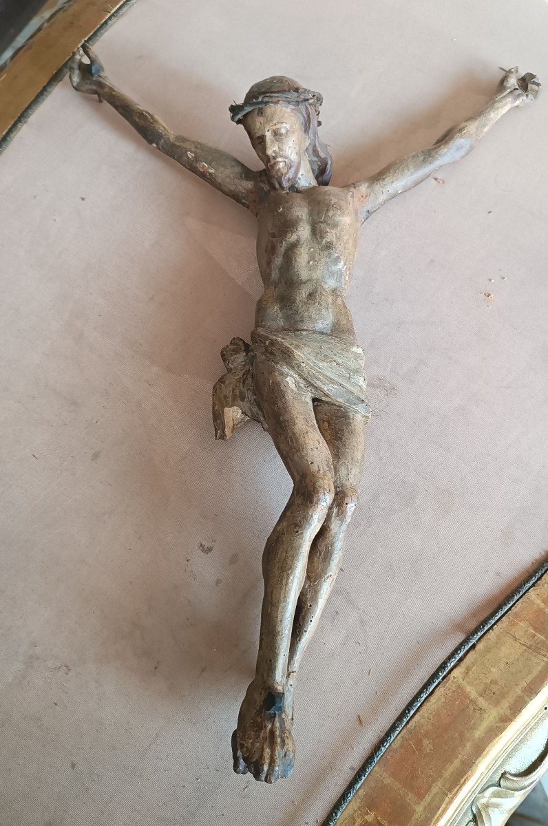 Grande Cristo in legno policromo XVII secolo-photo-4