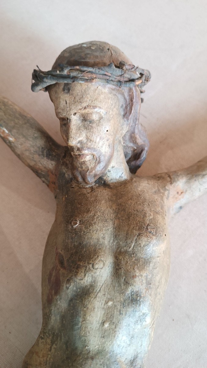 Grande Cristo in legno policromo XVII secolo-photo-1