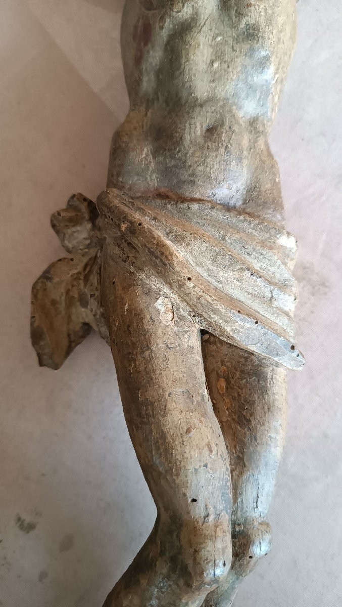 Grande Cristo in legno policromo XVII secolo-photo-2