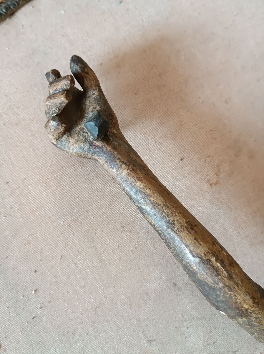 Grande Cristo in legno policromo XVII secolo-photo-4
