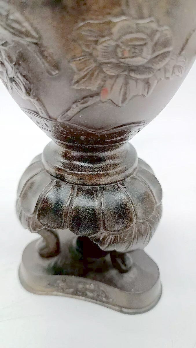 coppia VASI Giappone in bronzo XIX secolo-photo-1