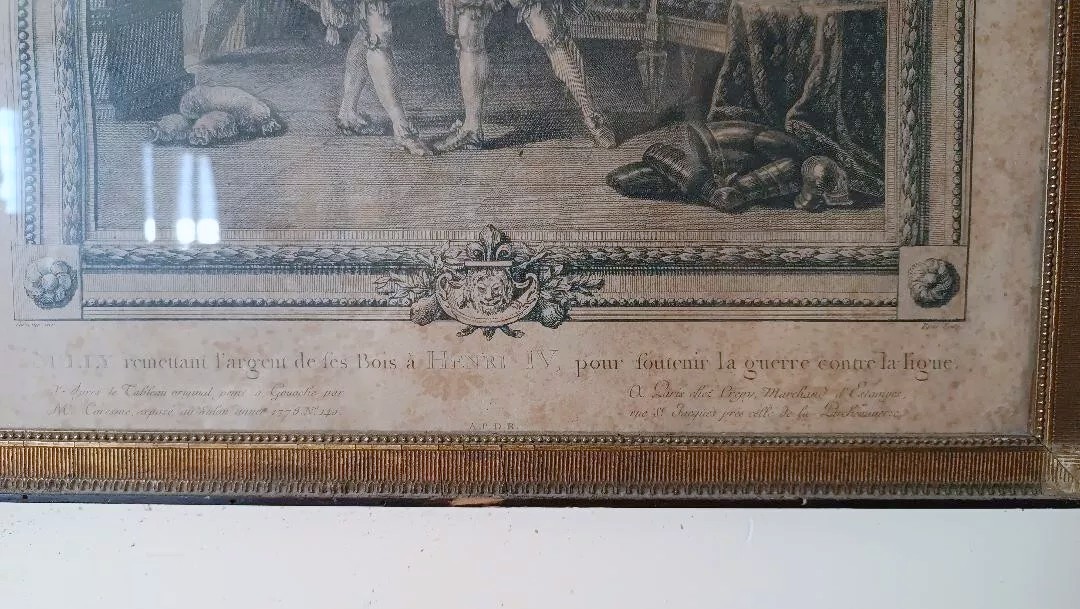 incisione antica Caresme inv. Patas INC. Henry IV-photo-4
