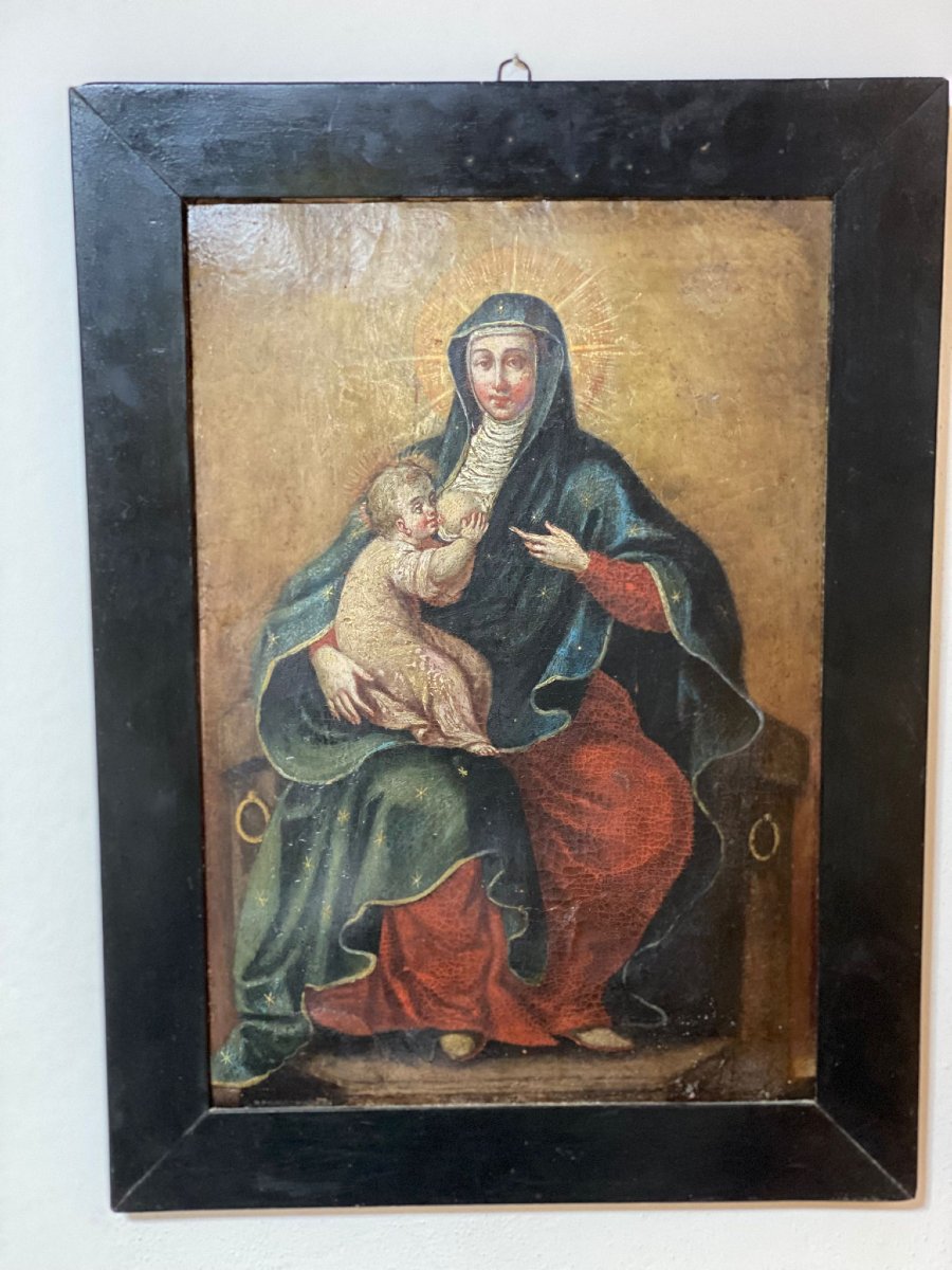 Importante dipinto  di scuola italiana della fine del XVI secolo ,  olio su tela -photo-2