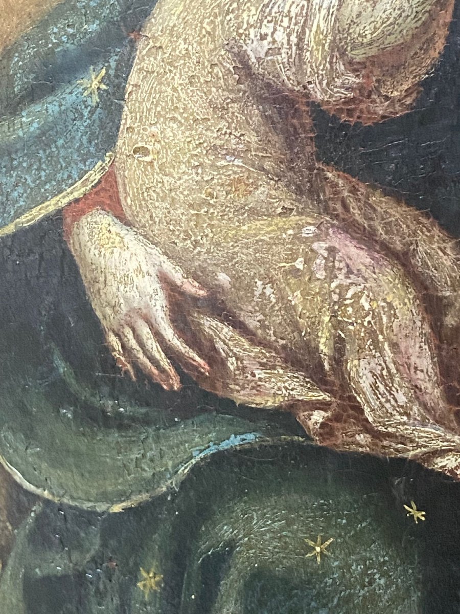 Importante dipinto  di scuola italiana della fine del XVI secolo ,  olio su tela -photo-4
