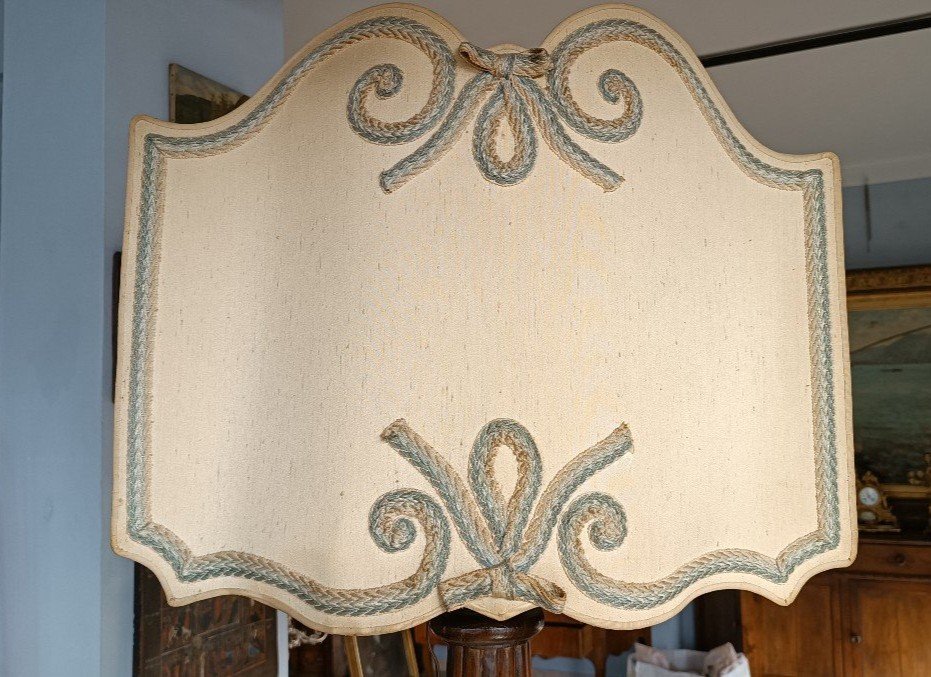 Grandissimo candeliere -lampada in quercia luigi XIV 210 cm-photo-1