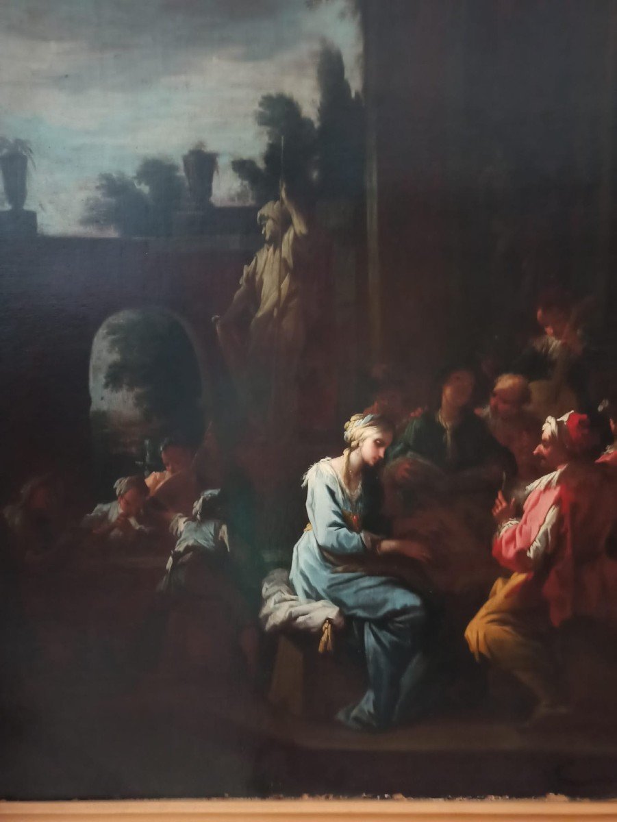 Antica coppia dipinti - scene di genere -Camillo Sagrestani ( Firenze 1660-1731)-photo-4