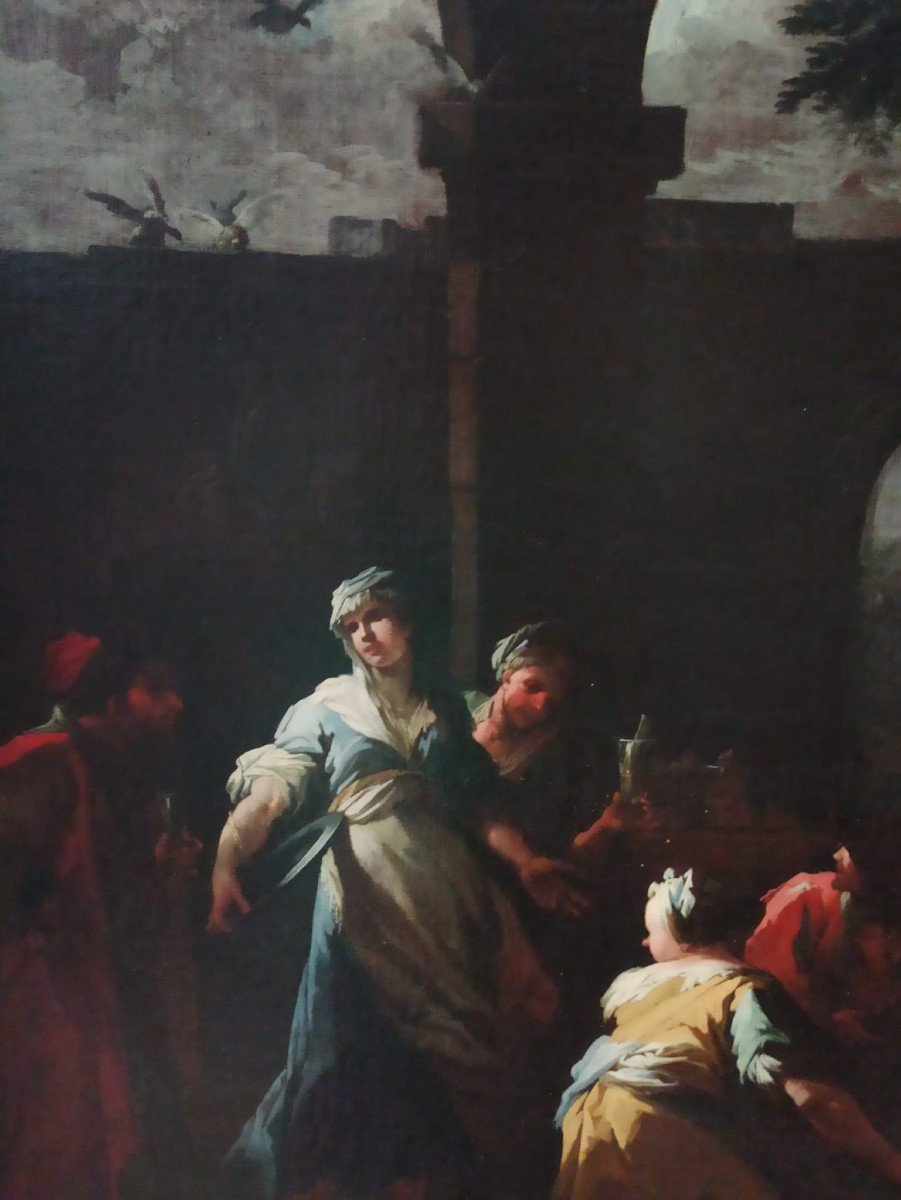 Antica coppia dipinti - scene di genere -Camillo Sagrestani ( Firenze 1660-1731)-photo-4