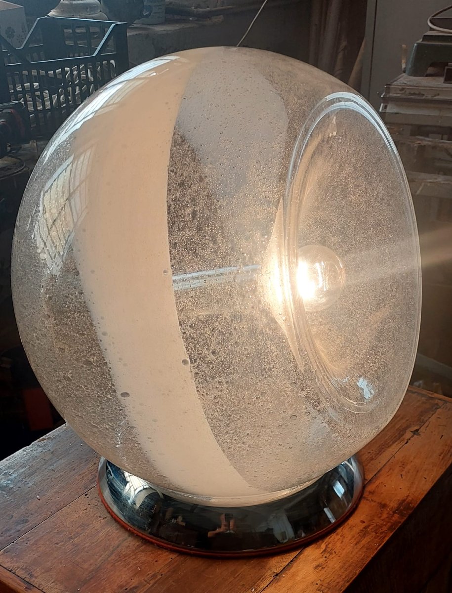 Lampada tavolo Sothis Design Gino Poli e Ettore Fantasia Anni 70 Murano-photo-3