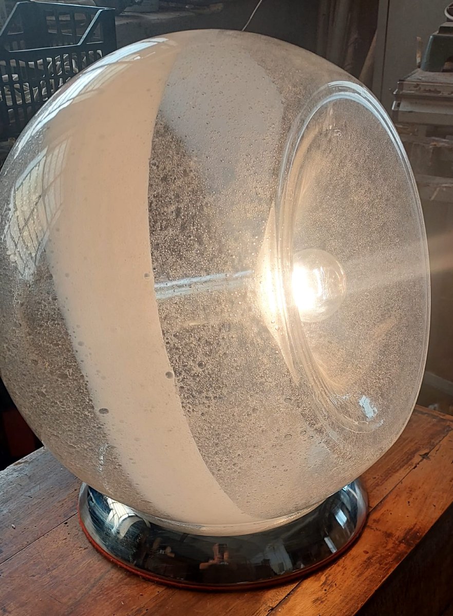 Lampada tavolo Sothis Design Gino Poli e Ettore Fantasia Anni 70 Murano-photo-5