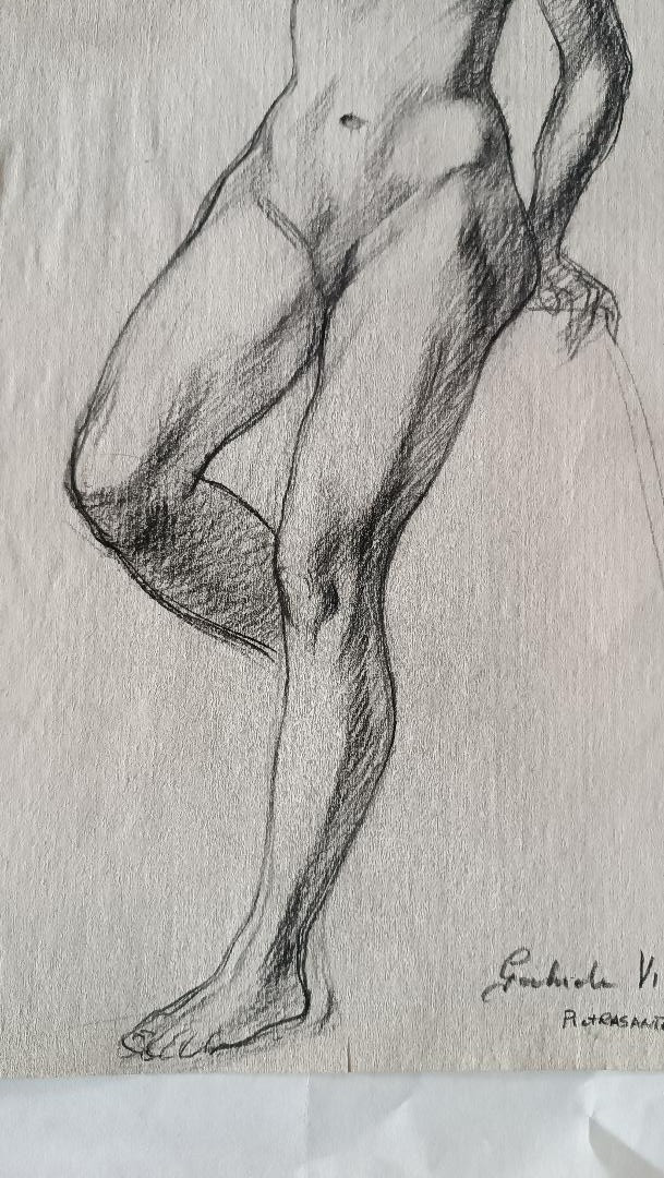 Disegno a matita su carta bozzetto nudo femminile -Gabriele Vicari-photo-4