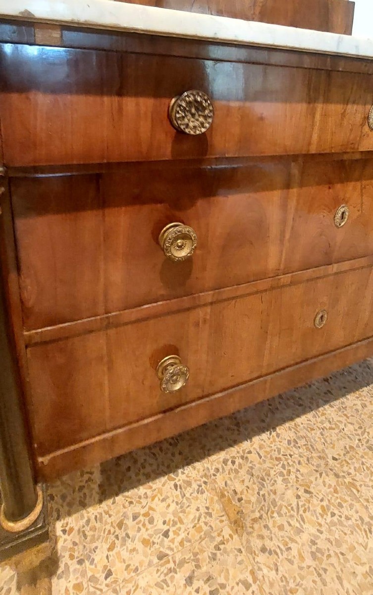 Cassettone impero con specchiera-primi 800 Italia (LUCCA)-photo-7