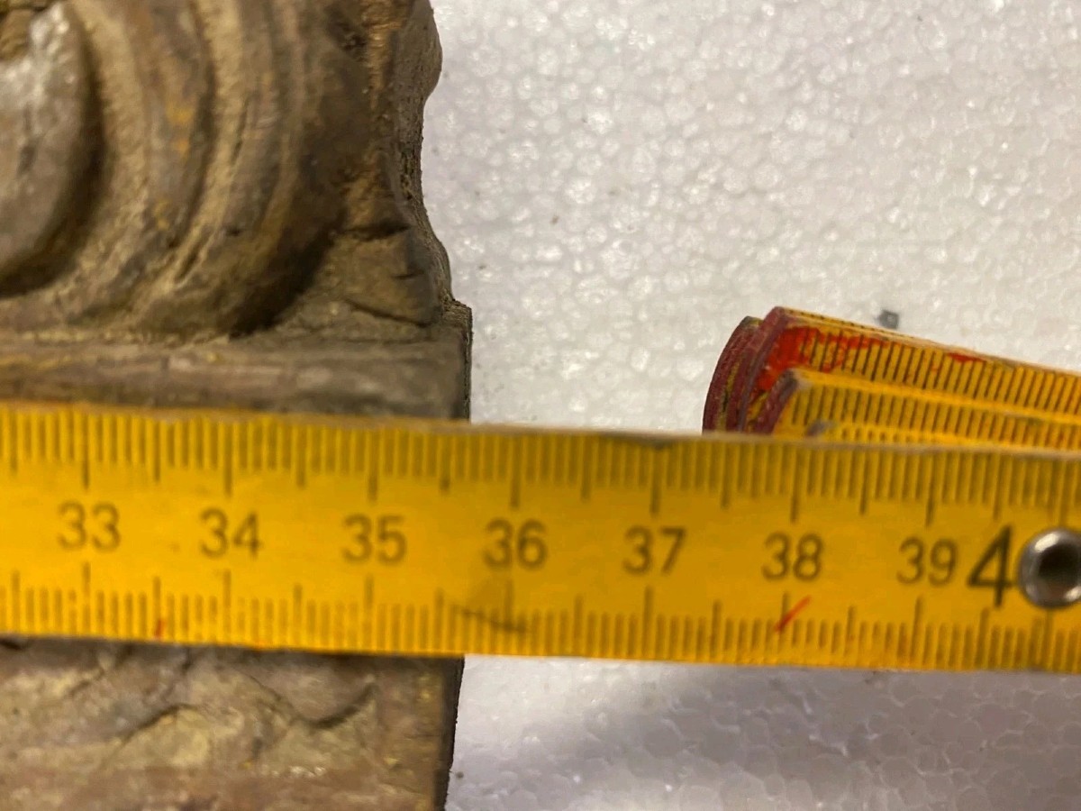 ANTICO FRAMMENTO DI CARRETTO SICILIANO XIX SECOLO LEGNO INTAGLIATO -photo-5