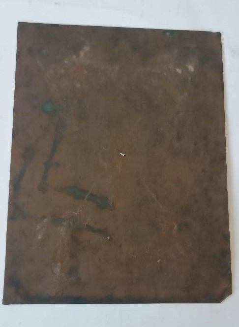 Antico dipinto su rame ,scuola fiamminga  XVII secolo ,raffigurante santa-photo-1