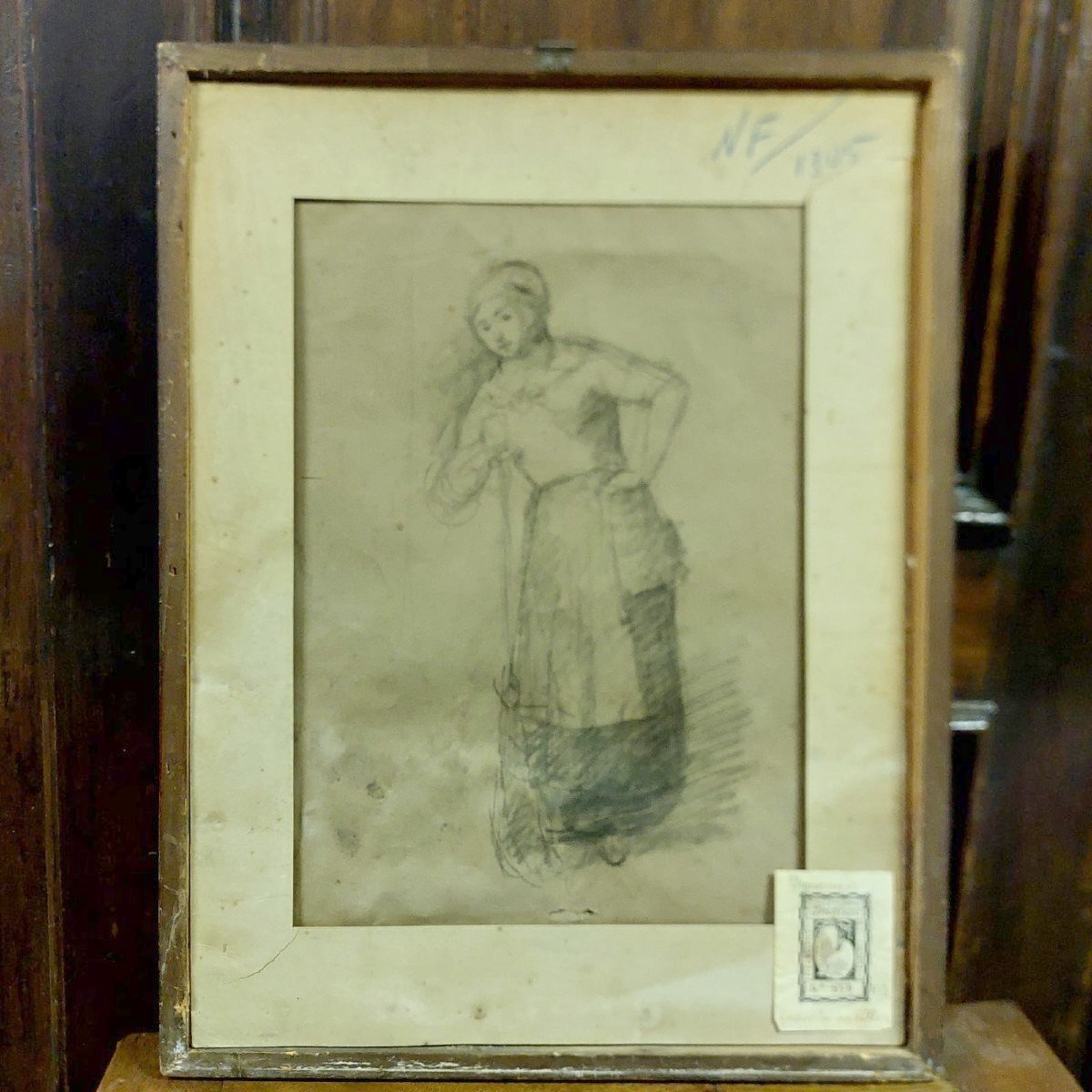disegno antico Bifronte Osvaldo Bignami -Lodi,  1856 – Civate, 1936)-photo-2