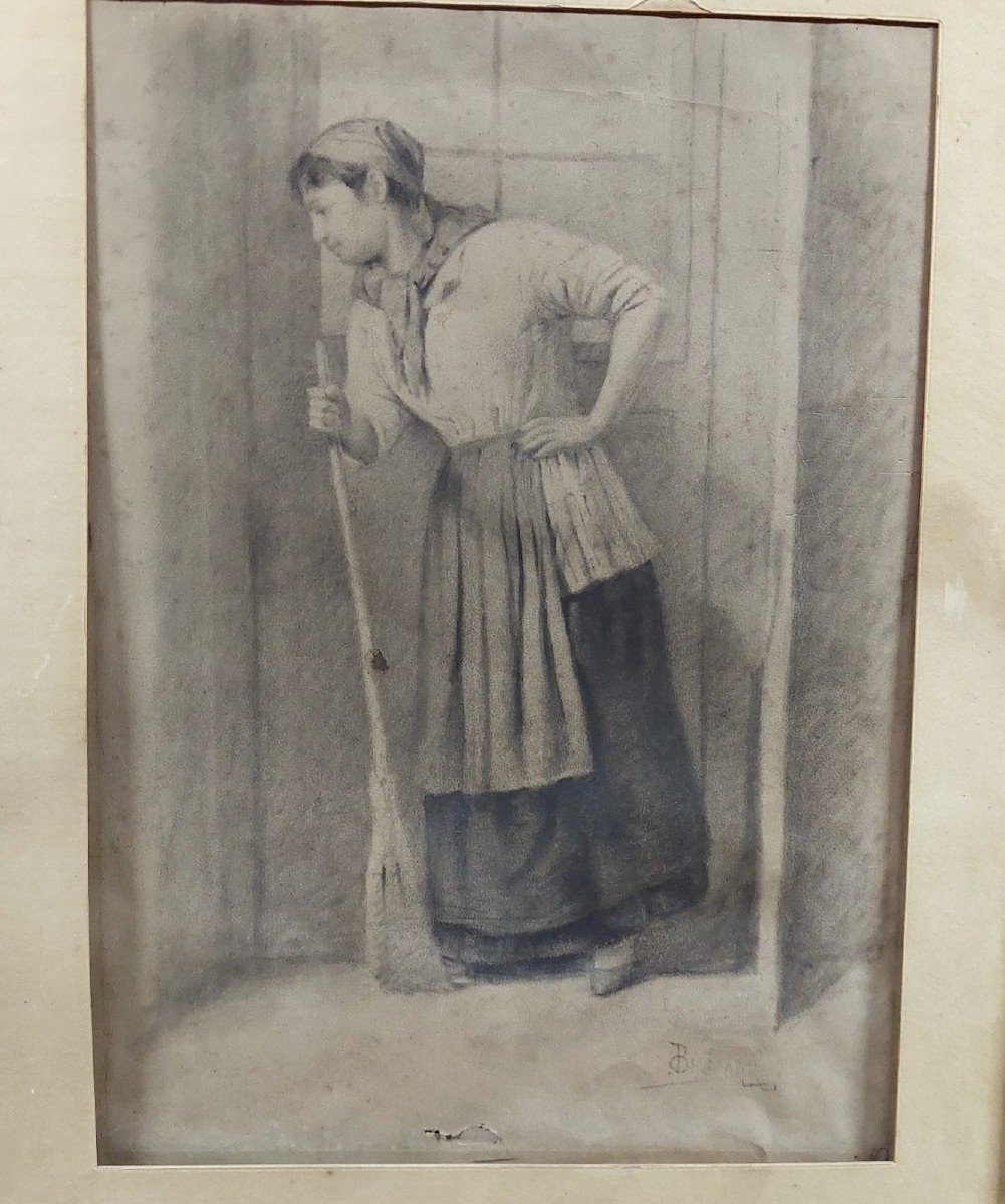disegno antico Bifronte Osvaldo Bignami -Lodi,  1856 – Civate, 1936)-photo-4