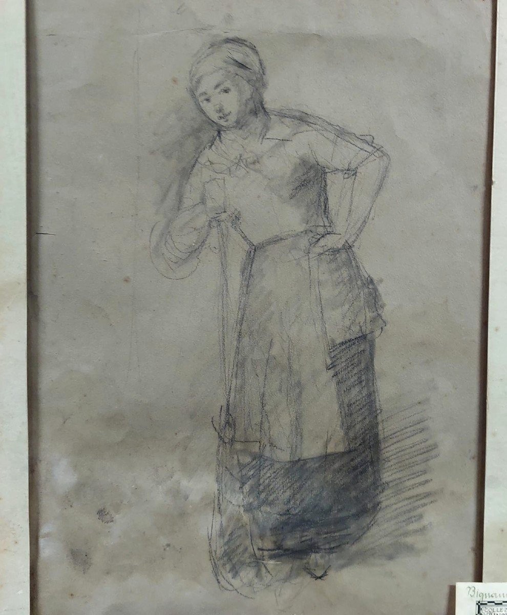 disegno antico Bifronte Osvaldo Bignami -Lodi,  1856 – Civate, 1936)-photo-1
