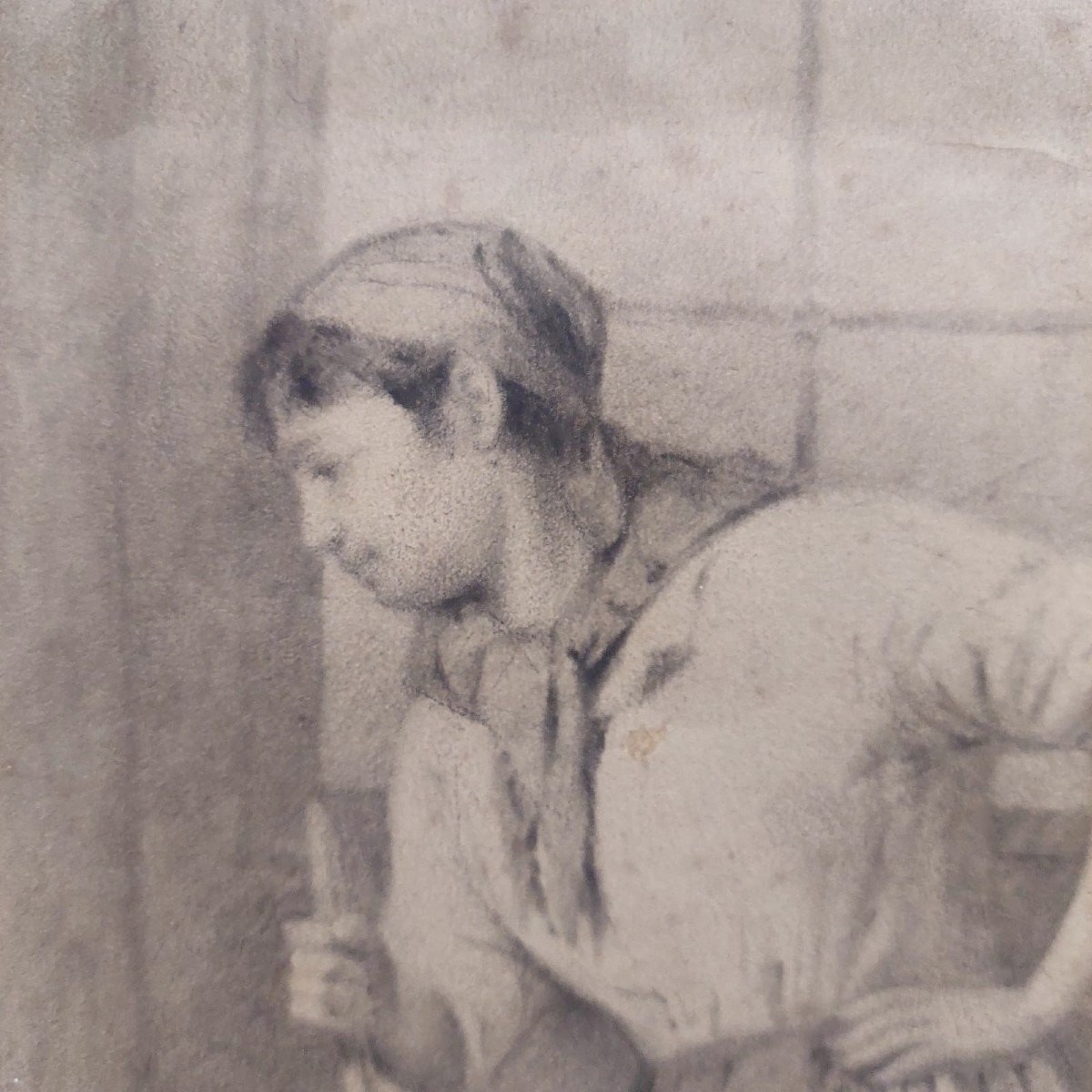 disegno antico Bifronte Osvaldo Bignami -Lodi,  1856 – Civate, 1936)-photo-3