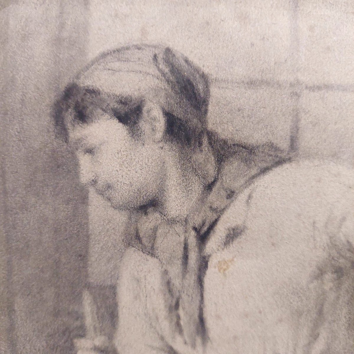 disegno antico Bifronte Osvaldo Bignami -Lodi,  1856 – Civate, 1936)-photo-4