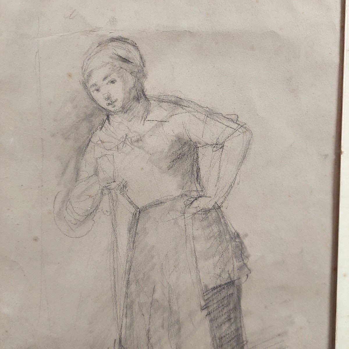 disegno antico Bifronte Osvaldo Bignami -Lodi,  1856 – Civate, 1936)-photo-5