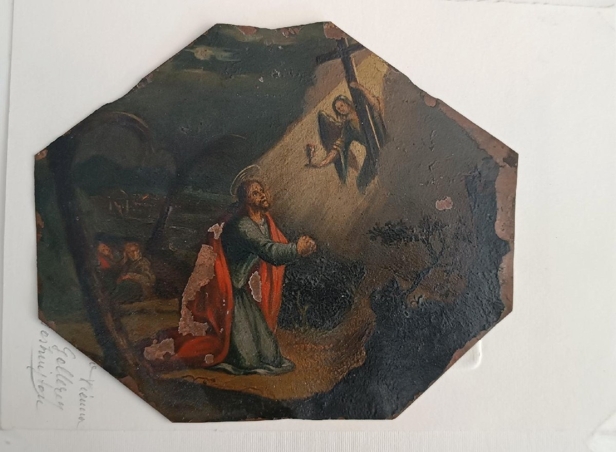 Dipinto su rame -scena religiosa-XVIII secolo scuola italiana
