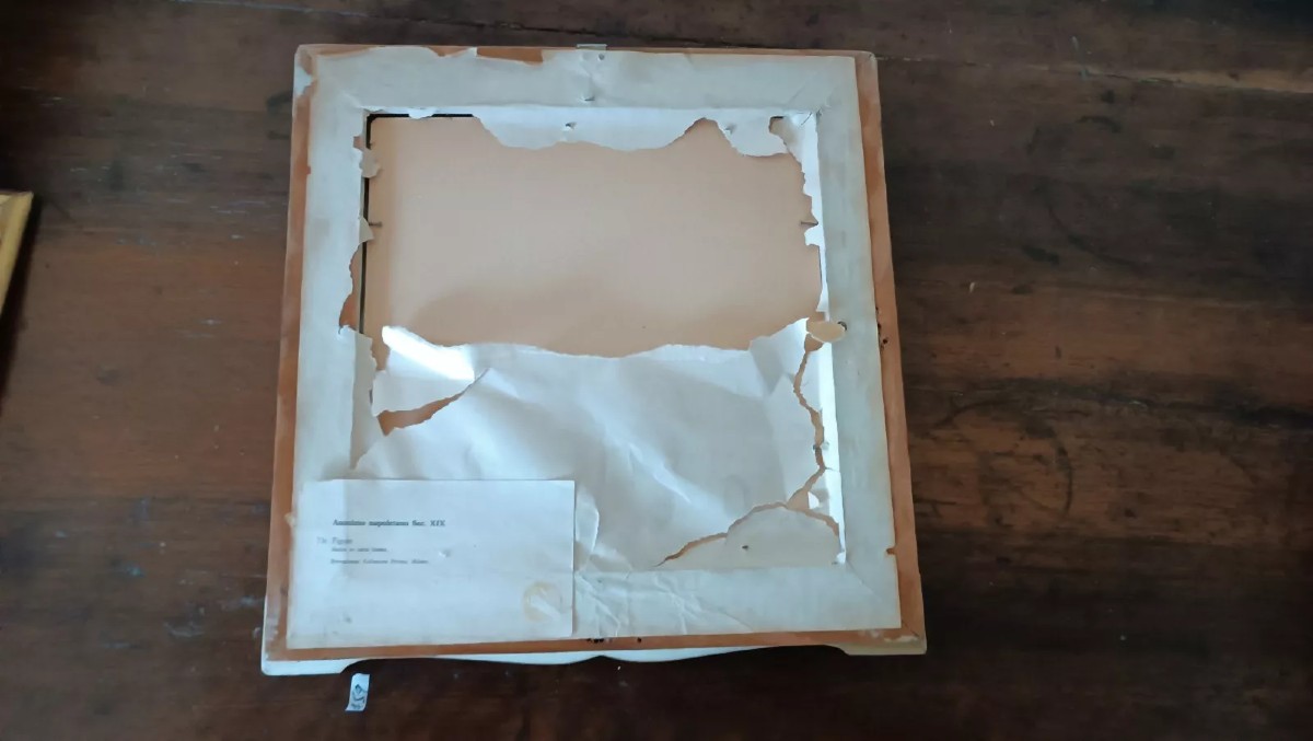 disegno antico raffigurante scene costumi popolari italia XIX secolo-photo-3