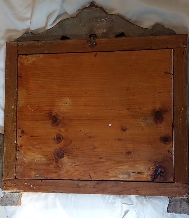 Cornice Antica  In Legno Argento Inizio XIX Sec  Incisione Cherubini  XVII secolo-photo-4